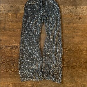 Sequin Wide Leg Pants